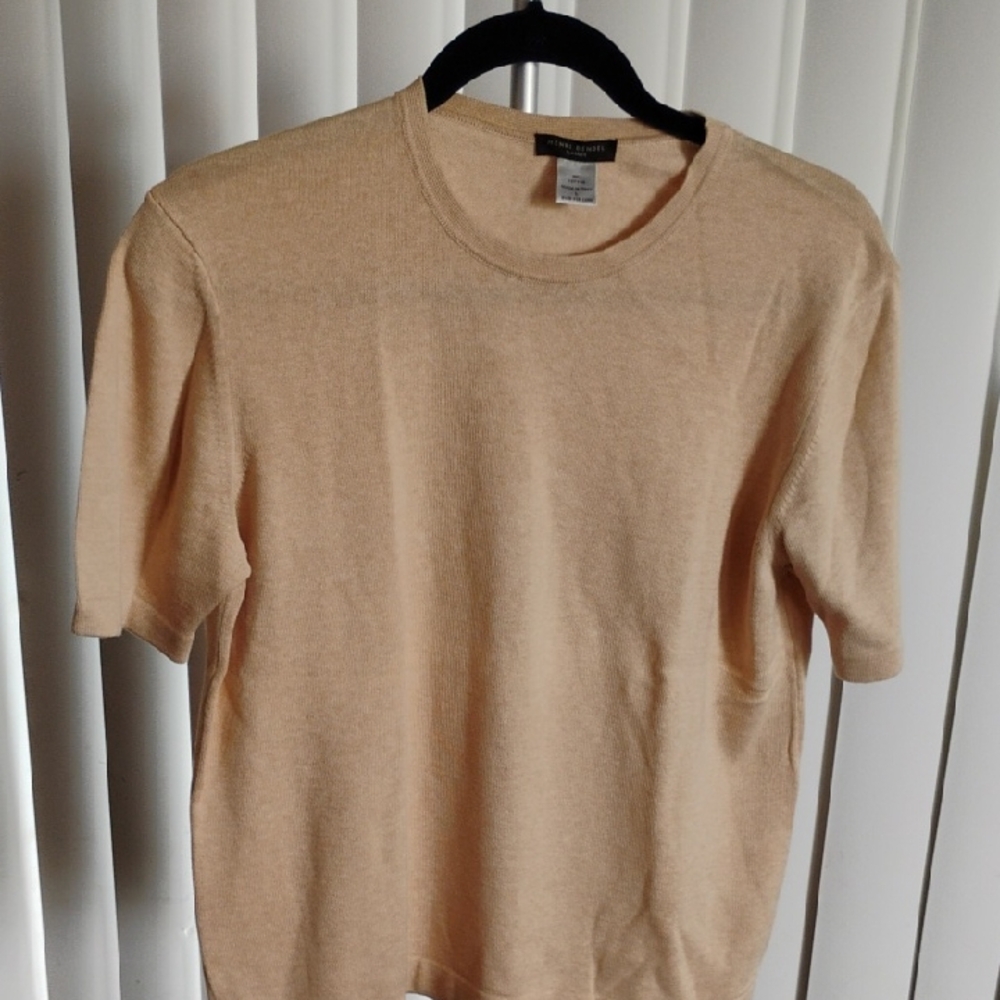 Henri Bendel Cream Cotton Top